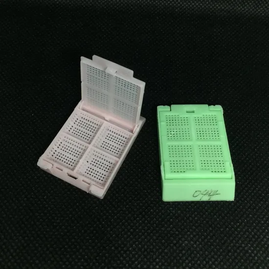 OEM Aangepaste chemisch resistent weefsel Inbedding Cassette Box gebruikt voor ontwikkelingsbiologie