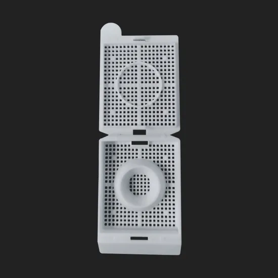 China fabrikanten plastic biopsieweefsel inbedden cassettebox die wordt gebruikt voor kwaliteitscontrole